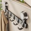 Suction Cup Clothes Storage Organizer Door Rack Punch-free Wall Mount Row Hook Heavy Load Bearing Multi Hook Door Hanger