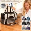 Portable Pet Carrier For Travel, Hand-held, Single-shoulder, Or Cross-body, Foldable, Breathable, Transparent Pet Bag For Cats And Dogs