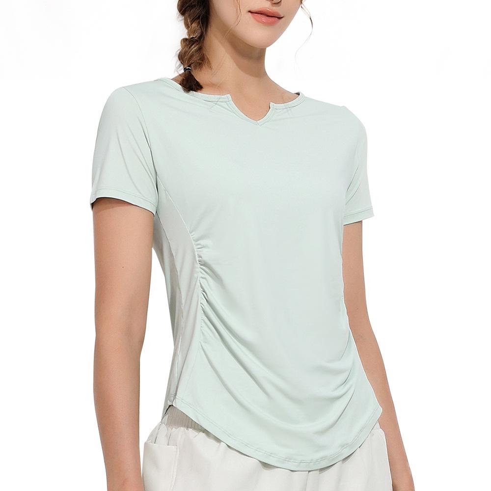Summer 2023 Quick-Dry Plus Size Women's Yoga & Running Set - Short-Sleeve Top