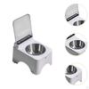 Cat Bowl with Raised Stand Auto Open Cover Pet Protect Pet's Neck for Cats Dogs Stable Smart