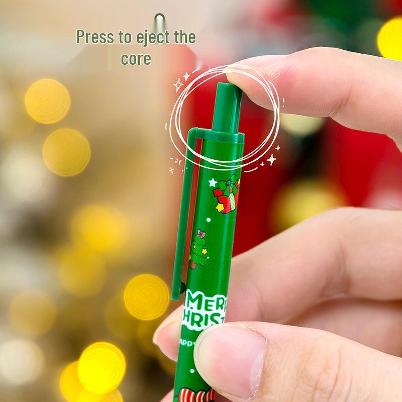 Capybara Christmas Gel Pen: Cartoon Student 0.5mm Black Ballpoint Push Pen - Fun Holiday Stationery Gift
