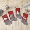 Christmas Decorations, Thick Knit Christmas Socks Gift Bag Santa Snowman Deer Socks 1pcs-red - RIpj