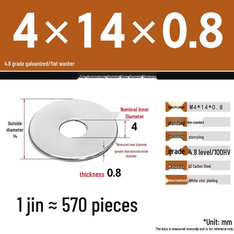 Galvanized Extra Large Thickened Metal Flat Washer (M6-M16)