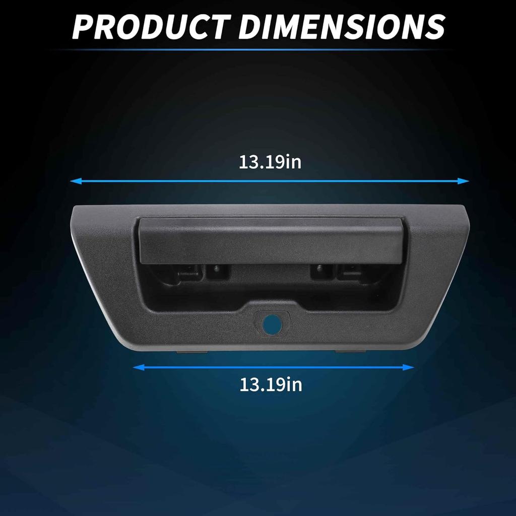 FL3Z9943400AAA Tailgate Handle with Backup Camera Hole Set for Ford F-150 2015-2017 Rear Exterior Outside Door Handle Tailgate Liftgte ALatch Handle