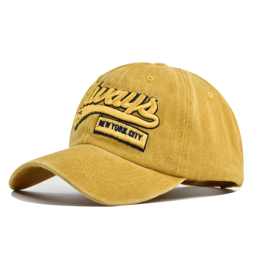 3D Embroidered Vintage Baseball Cap - Unisex Washed Sun Hat with Duckbill Design