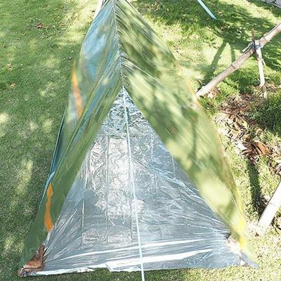 Draagbare Noodtent Ultralicht 2 Persoons Driehoek Overlevingstent Waterdicht Winddicht Buiten Wandelen Kamperen Buis Schuilplaats