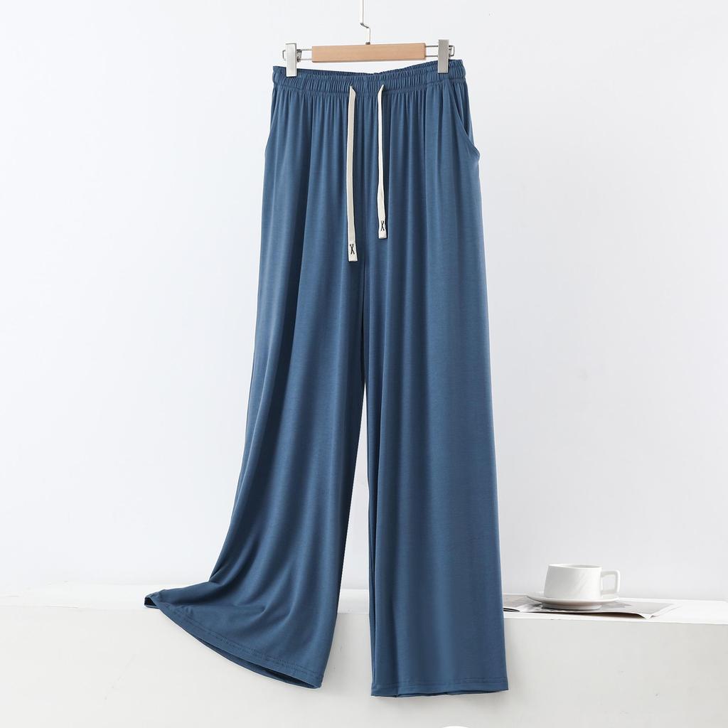 Women's Summer Wide-Leg Modal Pajama Pants - Breathable, Loose-Fit, Plus Size, Mosquito Repellent Home Wear