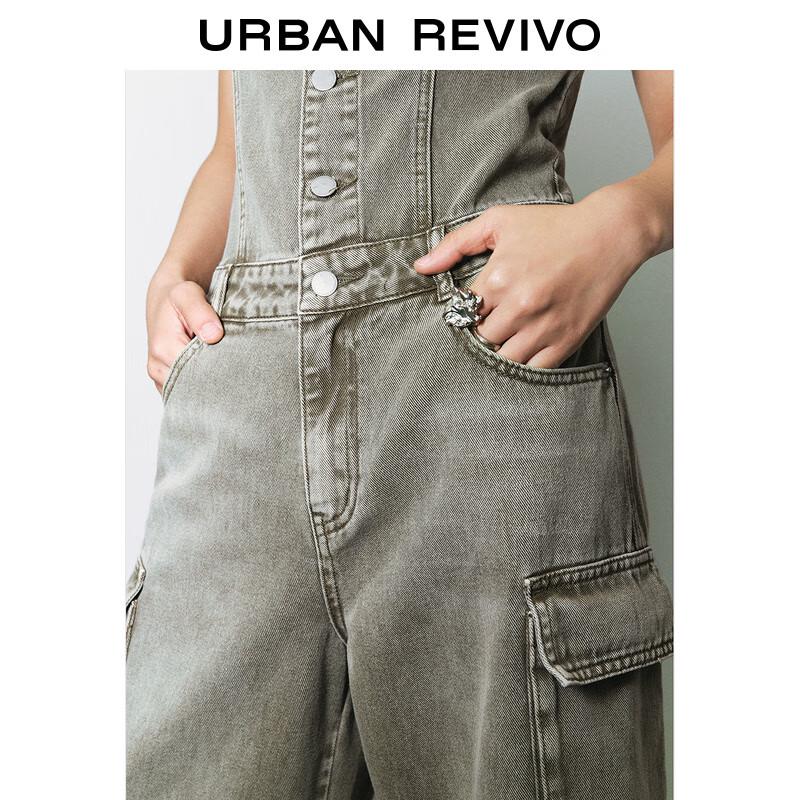 Combinaison Bandeau en Jean Délavé Usé pour Femmes UR