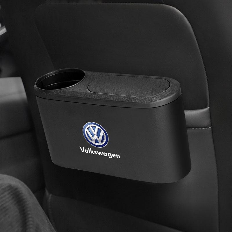 Kosz na śmieci Emblemat samochodowy Pojemnik na śmieci Przechowywanie Akcesoria samochodowe Dla Volkswagen B7 B6 B5 Golf 4 5 6 Polo Passat CC Jetta Mk6 Tiguan Gol Cross