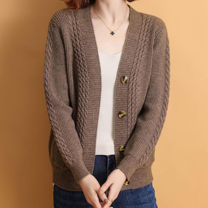 Retro stílusú, laza kötésű kardigán nőknek