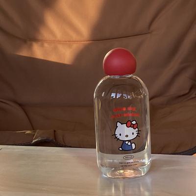 Cute Kt Cat Glass, High Borosilicate High Temperature Resistant Niche Red Nose Sealed Water Cup Car Carry-On Cup Gift