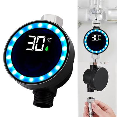 Stainless-Steel Water Temperature Gauge Waterproof Shower Thermometer  Safe Bathing