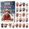Countdown to Christmas 24 Days 3D Highland Cow Advent Calendar 2026, Festive Gift Box with Cute Farm Cattle Mini Figurines for Holiday Desk Ornaments