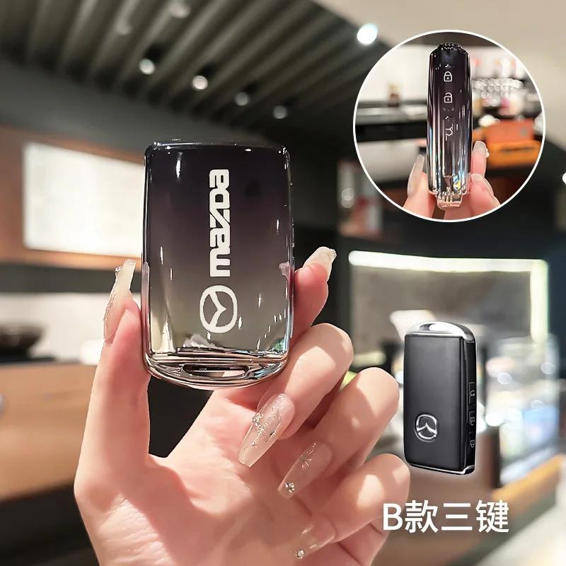 

2025 Hot For Mazda 3 4 Alexa CX30 CX-4 CX5 CX-5 CX8 CX-8 CX-30 CX9 CX-9 Car Key Cover Case Keychain Shell Protection Cover Acces