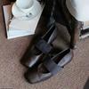 Innere Höherstellung Retro Mary Jane Schuhe neues Schweinenasen-Elefantenmuster superweich minimalistische Ballerinas