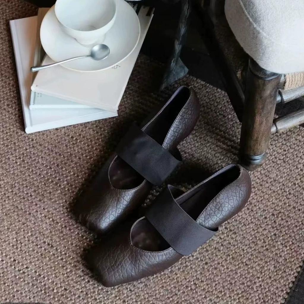 Innere Höherstellung Retro Mary Jane Schuhe neues Schweinenasen-Elefantenmuster superweich minimalistische Ballerinas
