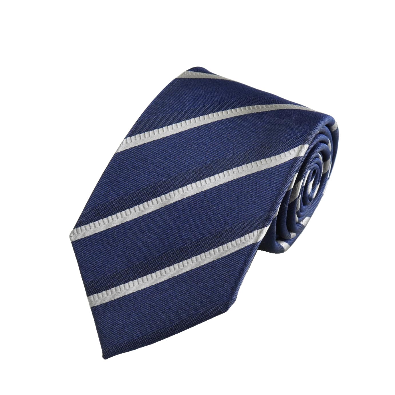 [New Yorker Blue] Striped (Melange) Necktie NB912566 Navy, One Size Fits All, Business Suit Style, Gift