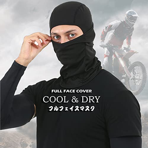 [Trifong] Full Face Mask, Mask for Summer, Cool, Breathable, Orange, Face Cover, Balaclava, Motorcycle, Sunscreen, Sweat Absorbent, Quick Drying,