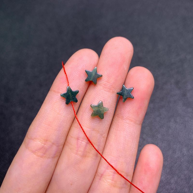 Indian Agate 6mm Five-Pointed Star Beads for DIY Jewelry Accessories