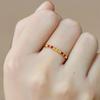 2pcs "Golden Every Year" Golden-Crushed Braided Red String Ring, Niche Design, Lucky Woven Ring for the Zodiac Year, Protective Ring for Christmas