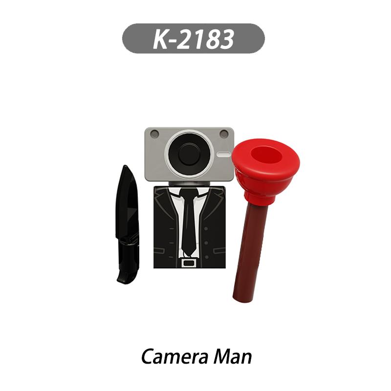 MOC Skibidi Toilet Man Vs Monitor Building Blocks The Audio and Camera Man Toys For Children Christmas Birthday Gift