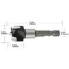 Woodworking Hole Opener Hex Shank Electric Drill Hole Expander Template Drilling Tool Wooden Board Hole Drill Bit Power Tools