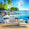 Any Size Wallpaper 3D Seascape Island Landscape Wall Mural Living Room Bedroom Home Decor