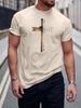 2025 Summer New Cotton Leisure Sports Outdoor Men's Cross Letter Printing Daily T-shirt Large Size Breathable Soft Short Sleeves