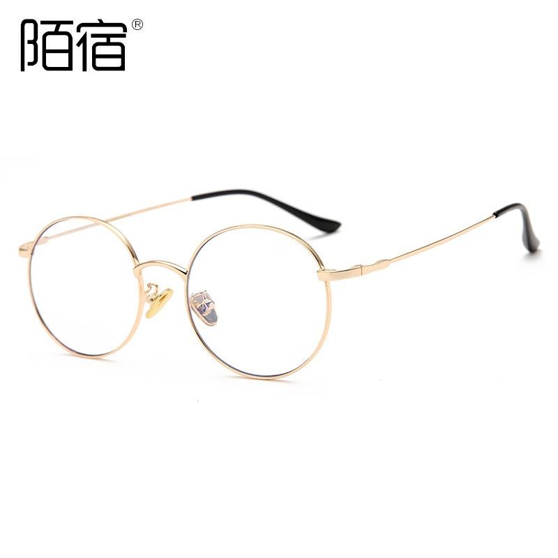 ZENOTTIC Alloy Anti-blue light Computer Glasses Frames Women Men Ultralight Vintage Round Myopia Optical Prescription Eyeglasses