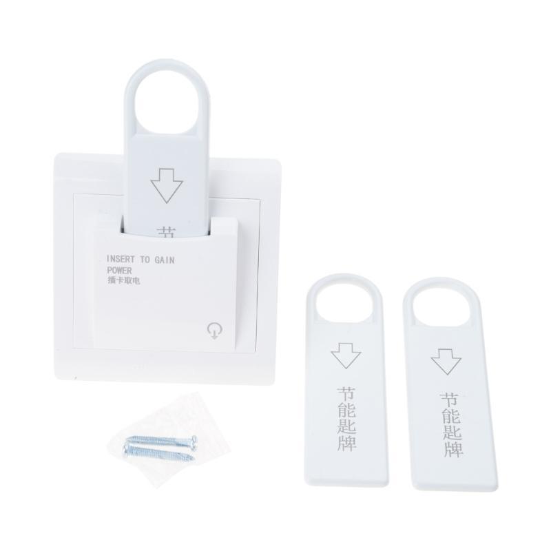 86x86mm Hotel Card Electric Switches Push Button Insert Electrical Power Control Panel with 3 Cards