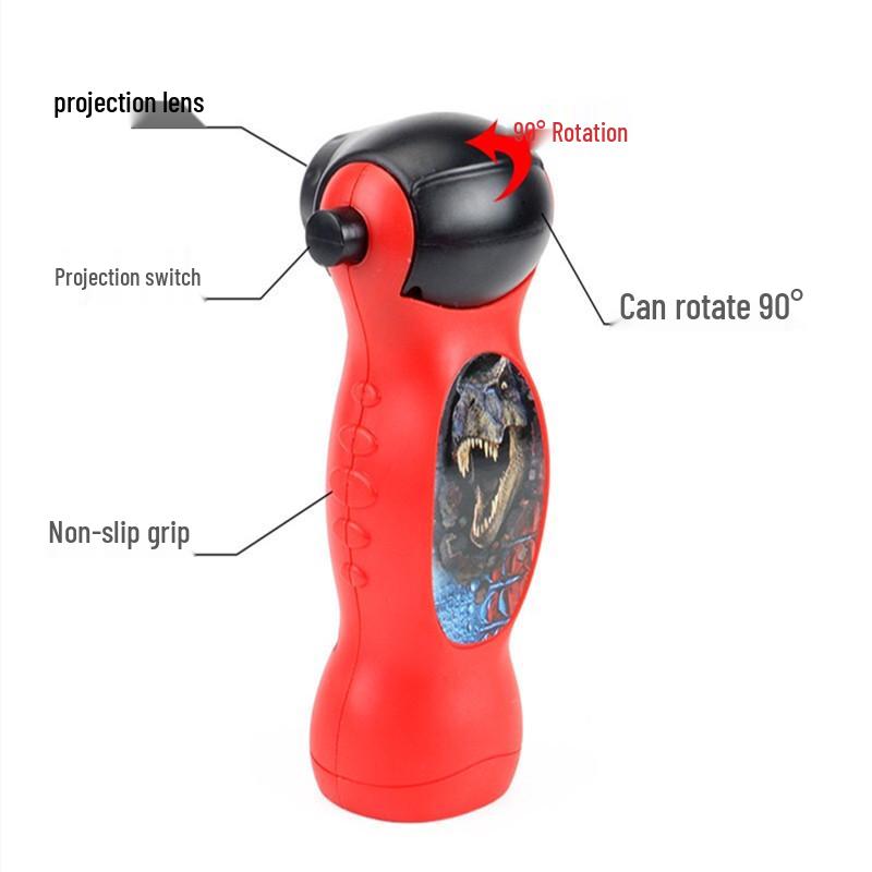Children's Dinosaur Cartoon Projection Flashlight with 24 Slides - Early Education Toy
