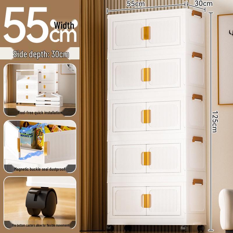 Pre-Assembled Storage Cabinet: Bedroom Wardrobe & Toy Organizer