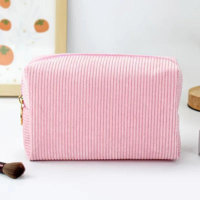 

Women Octagonal Makeup Bag Large Capacity Portable Hand Carrying Storage Bag Travel Wash Bag розовый
