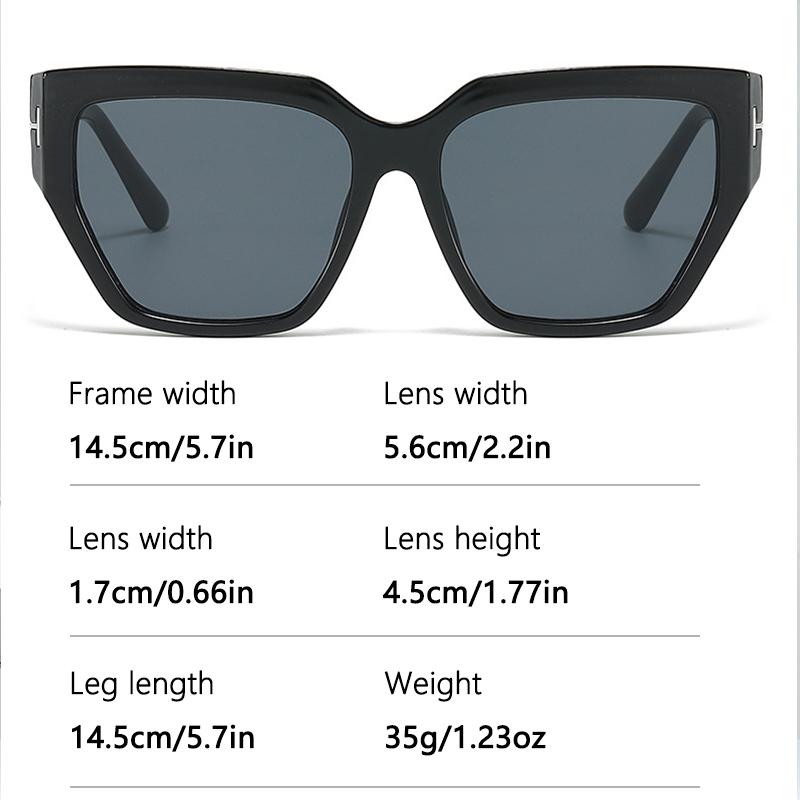 2/6PCS New Fashion Sunglasses Personalized Square Sunglasses Women's Retro Large Frame Sunglasses Women's Sunglasses M6248