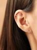 Minimalpiercing 14K Mini Boat Tapered Cubic Piercing Earrings