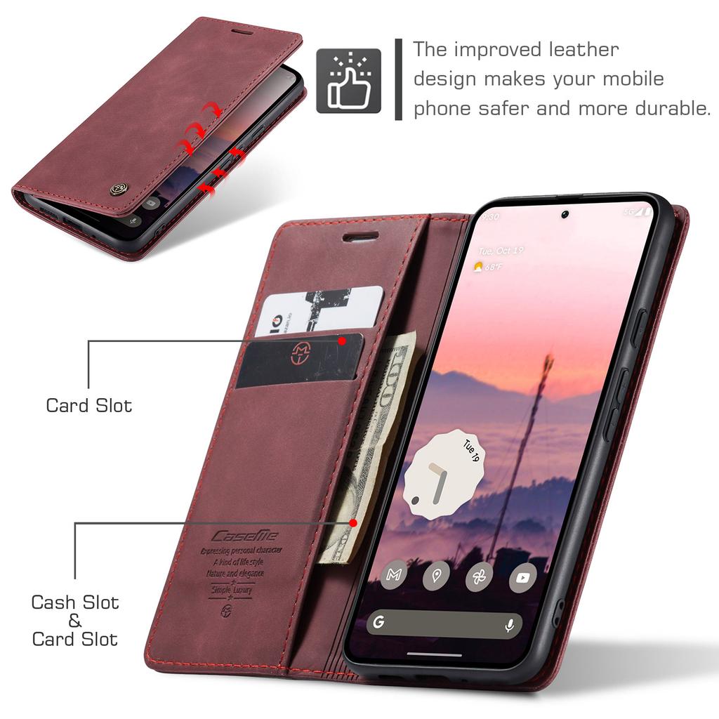 For Google Pixel 10 Pro/10/9 Pro/9 Wallet Case CASEME 013 Series PU Leather Phone Cover Stand