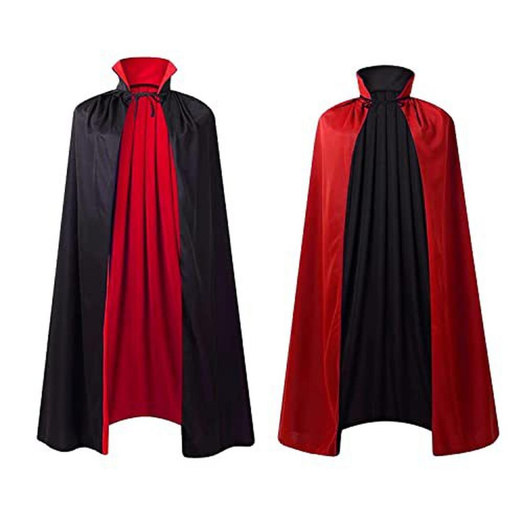 Red Stand Collar Halloween Cloak Death Cloak Black Red Single And Double Cloak Pirate Cloak Witch Cloak