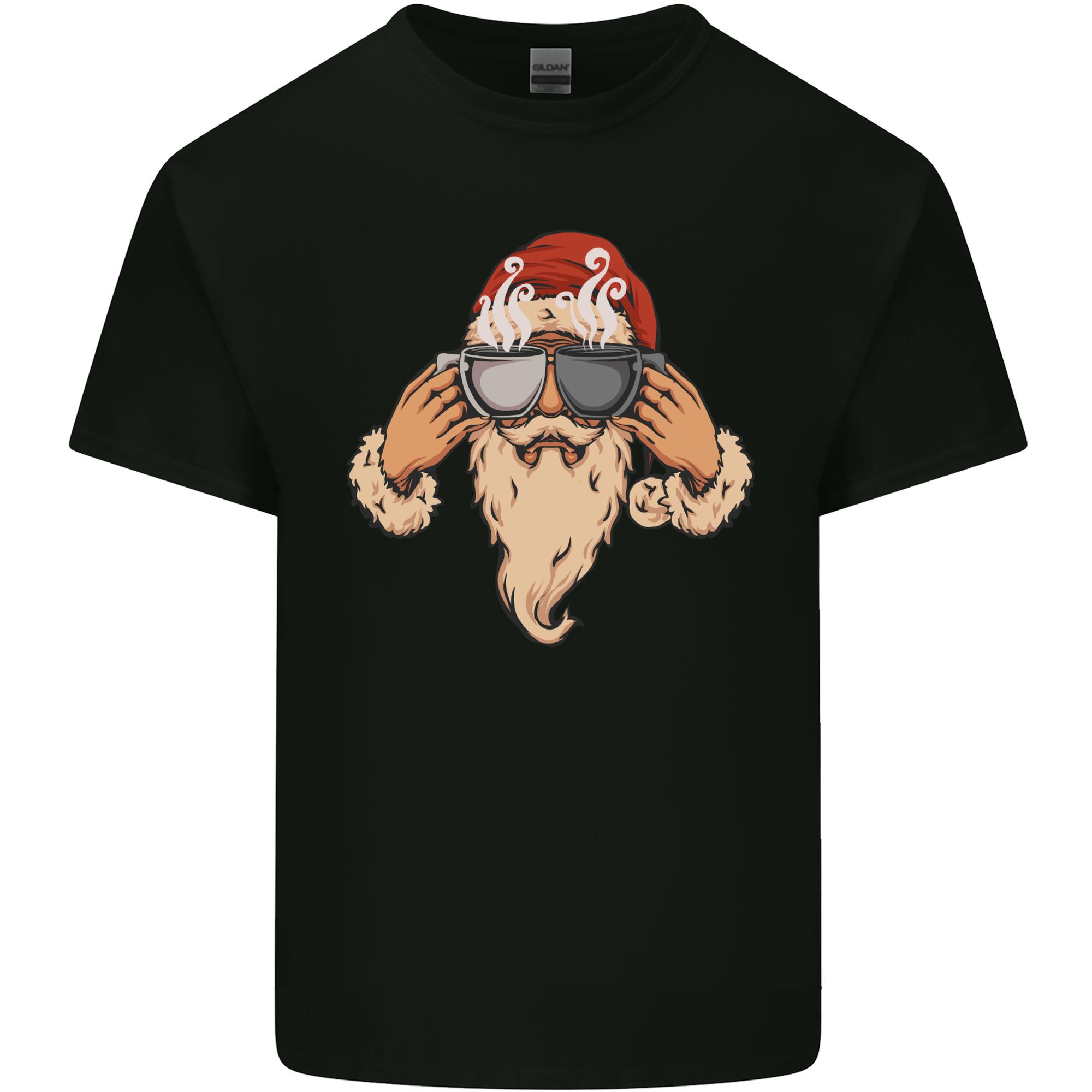 Santa Claus Coffee Funny Christmas Unisexs Light Cotton TShirt S