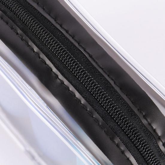 Transparent PVC Waterproof Travel Cosmetic Storage Makeup Wash Bag Zipper Pouch