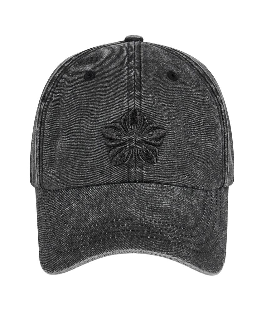 ULKIN [Runway] Mugung Embroidery Pigment Ball Cap_Charcoal