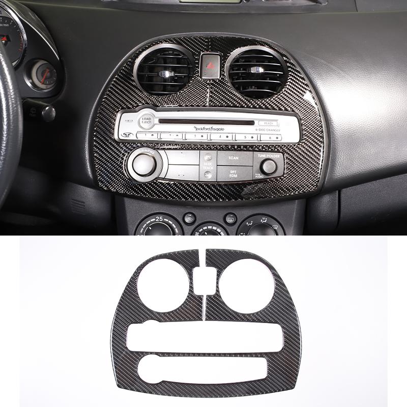Carbon Fiber Car Inner Central Control Panel Trim Outlet CD Air Conditioning Cover Sticker For Mitsubishi Eclipse