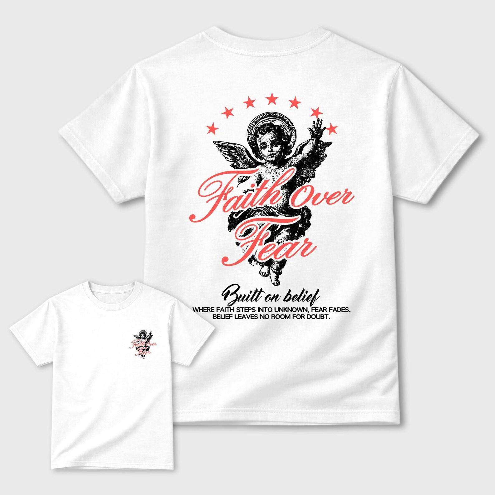 Faith Over Fear Graphic T-Shirt – Streetwear Design 3XL