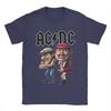 Men ACDC T Shirts   Tops Vintage Short Sleeve Round Neck Tees Plus Size T-Shirt