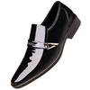 Spring Men's Korean Fashion Casual Leather Shoes - Patent Leather Business Style