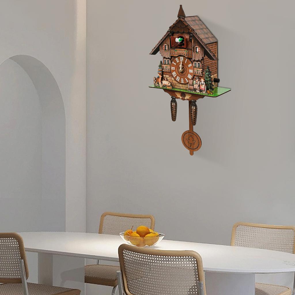 Cuckoo Clock Vintage Wall Clock Traditional Black Forest Clock Decorative Fun Design Durable MDF Materials Unique Home Decor
