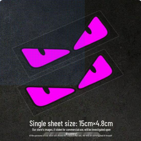 Reflective Devil Eyes Stickers: Creative, Funny Motorbike Expression Decals