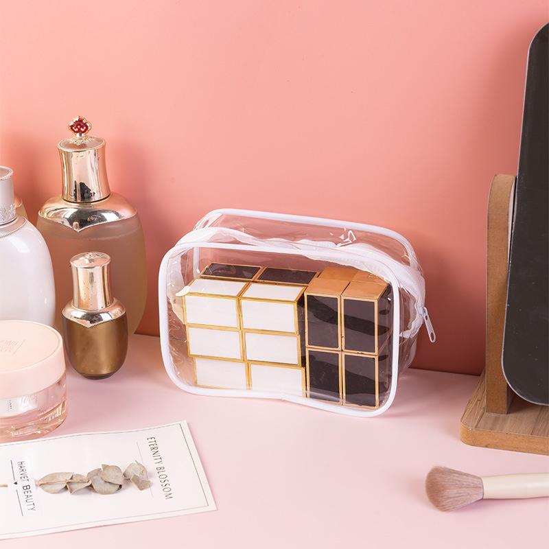1 PC PVC Wash Bag Travel Portable Transparent Waterproof Makeup Storage Cosmetic Organizer Large Capacity Makeup Bag