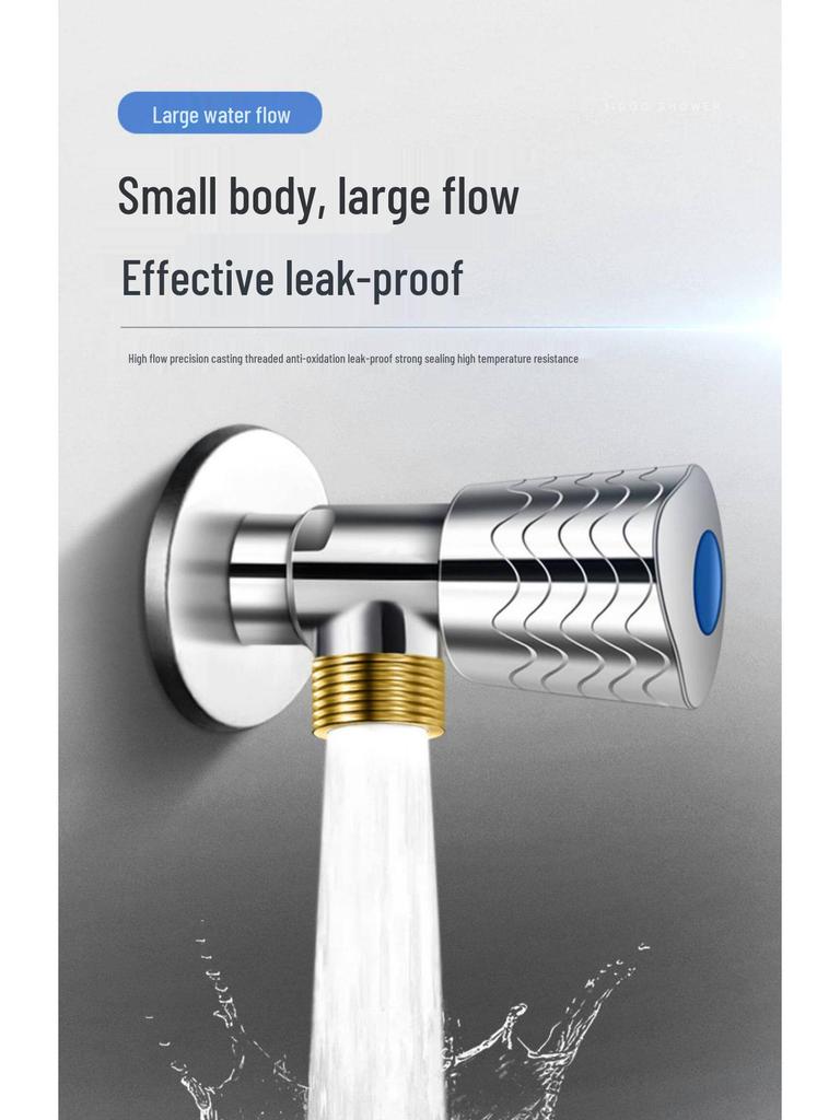 Universal All-Copper Dual Outlet Angle Valve for Household Hot/Cold Water Systems