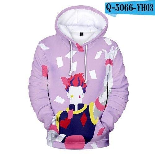 Sweat à Capuche Hisoka Hunter X Hunter - Imprimé Anime - Unisexe Décontracté - Cadeau Fan Manga Et Cosplay