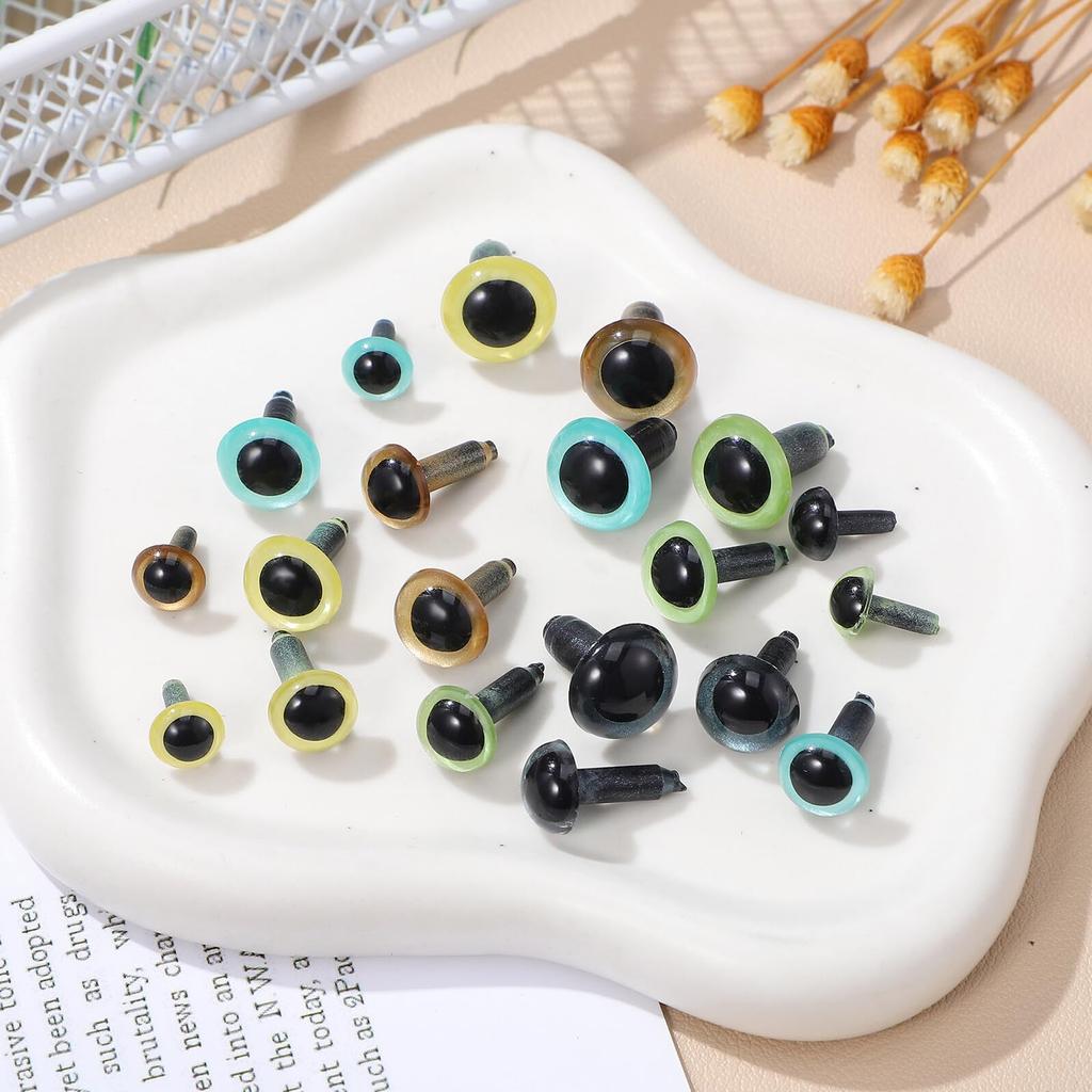 LOLIPPYY 40pcs Illusionary Cat for Plush Durable Easy Multiple Color Variations Eyes, Crafts, Crochet, Amigurumi, Dolls, Material, Installation,